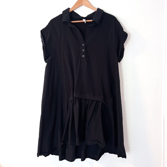 ANTHROPOLOGIE x DAILY PRACTICE Offsides Mini Dress Black Polo Large - Picture 5 of 9